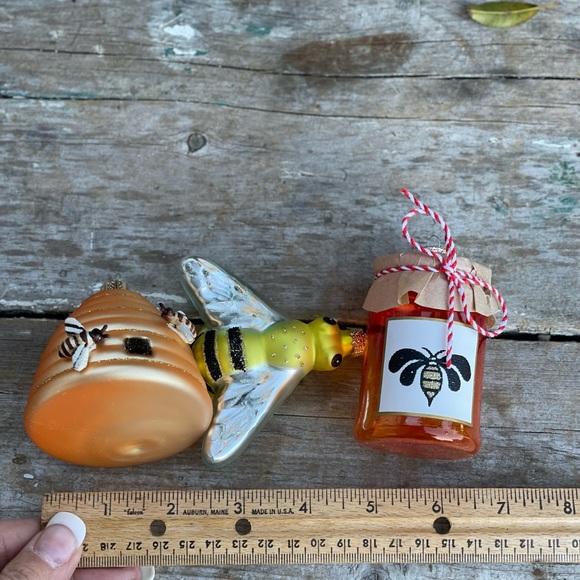 Martha Stewart glass honey bee ornaments - Picture 4 of 6